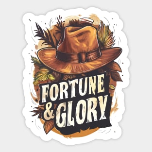 Fortune and Glory - Fedora Hat - Indy Sticker